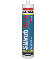 Silirub HT° - A - Mastic silicone acétique résistant à la chaleur - Soudal