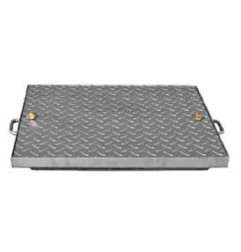 Access hatch in steel and 5/7 treaded sheet - Alutrap RL - Rosco