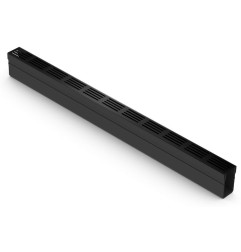 Canal estreito grade de alumínio PRETO de 6 cm - SLIMLINE - ACO