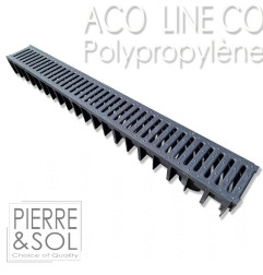 Canal de grade PP preto - ACO LINE ECO