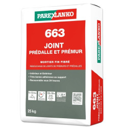 663 Joint Prédalle Premur - Mortero reforzado con fibras finas para el relleno de juntas - Parexlanko