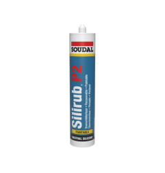 Silirub P2 310 ml - Neutraler Silikonkitt Bau und Verglasung - Soudal