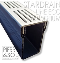 Узкий желоб 6,5 см Алюминиевая решетка - StarDrain - LINE ECO