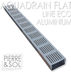 Ralo de alumínio plano de 5 cm - AquaDrain - FLAT - LINE ECO