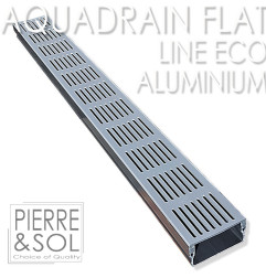 5 cm flat aluminum drain - AquaDrain - FLAT - LINE ECO