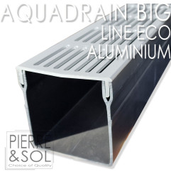 BIG channel with aluminum grid - AquaDrain - 100/100 - LINE ECO