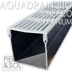 Rinne BIG mit Aluminiumgitter - AquaDrain - 100/100 - LINE ECO