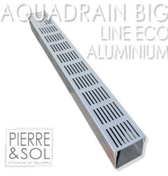 10 cm square aluminum infiltration channel - AquaDrain - 100/100 - LINE ECO