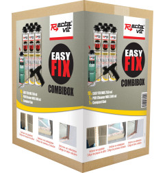 Easy fix combibox - Confezione di adesivo di montaggio poliuretanico - Rectavit