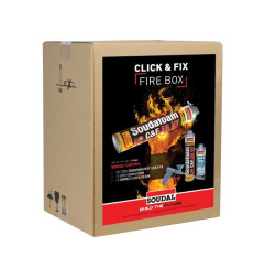 Fire box - Click & fix - Verspuitbaar PU-schuim voor brandbeveiliging - Soudal