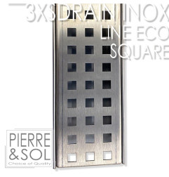 قناة صرف ستانلس ستيل ارتفاع 3.5 سم - 3XSDRAIN INOX - LINE ECO