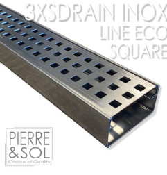 قناة صرف ستانلس ستيل ارتفاع 3.5 سم - 3XSDRAIN INOX - LINE ECO