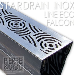 Grade estilo INOX de canal estreito 6,5 cm - StarDrain - LINE ECO