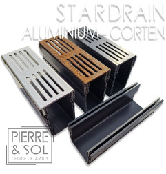 Sample narrow drain channels 6.5 cm and XXS MINI L 6.5 cm - StarDrain - LINE ECO