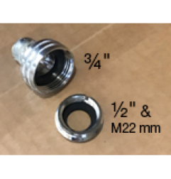 وصلة الصنبور 0700 - ذكر 1/2 بوصة خيط 1/2 بوصة، 3/4 بوصة أو M22 - فيكان