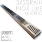 Caniveau Inox Hauteur 3,5 cm - 3XSDRAIN Grille Inox Line - LINE ECO