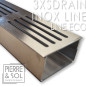 Calha em aço inox Altura 3,5 cm - 3XSDRAIN EASY Grelha em aço inox Linha - LINE ECO