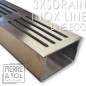 Stainless steel channel Height 3.5 cm - 3XSDRAIN EASY Stainless steel grate Line - LINE ECO